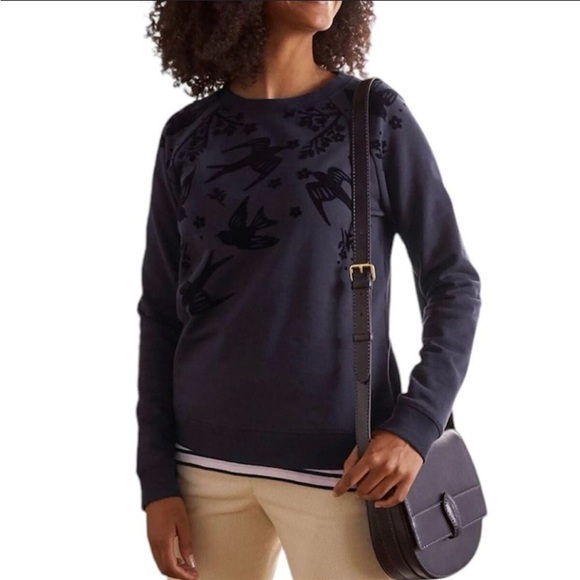 Boden Sweaters - BODEN | The Sweatshirt In Navy Magical Bird Placement Navy Crewneck Neutral M